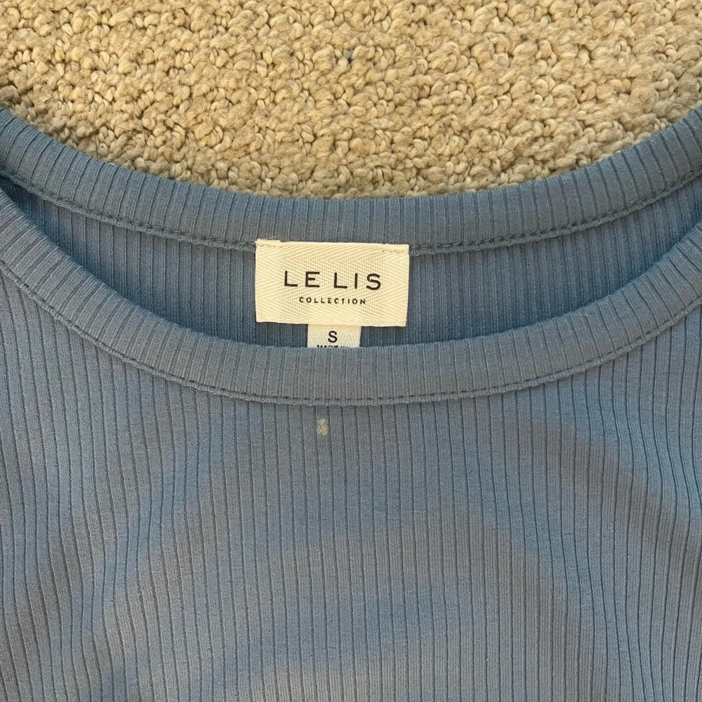 LE LIS Ribbed Blue Mini Dress - Picture 3 of 3